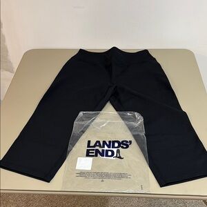 Lands' End Women’s Active Crop Yoga Black Pants Multiple Sizes